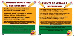 Summer Bridge & Registration/Puente de verano y inscripcion 2022-2023